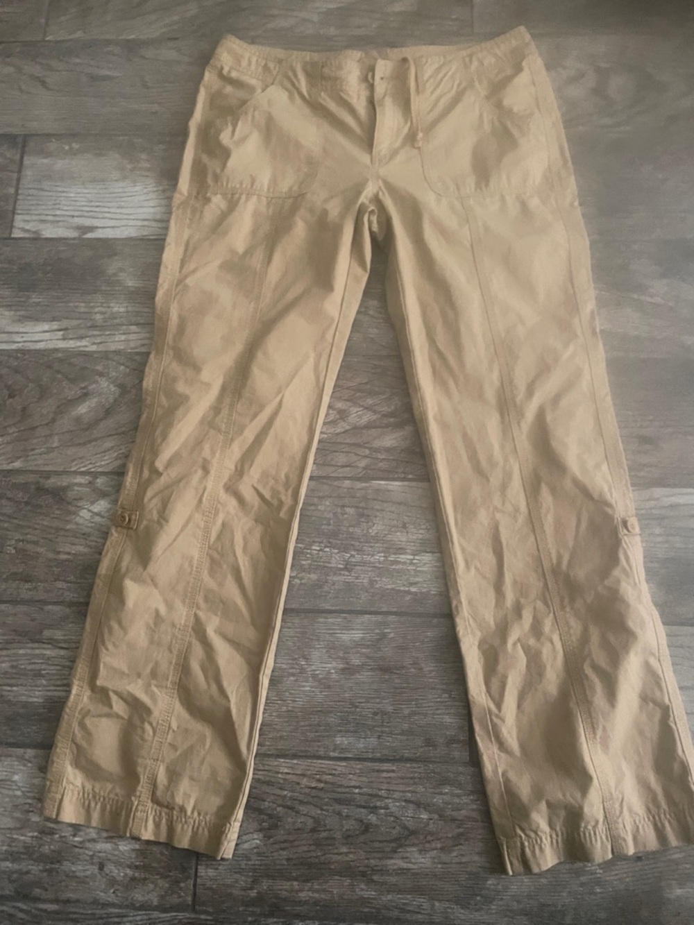 North Face Women  Khaki Casual Drawstring Travel Pants